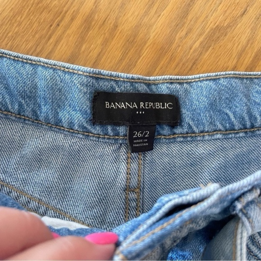 Banana Republic Factory High-Rise Light Wash Shorts Size 26 - Picture 3 of 5